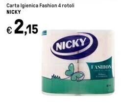 Iper La Grande Nicky carta igienica fashion offerta