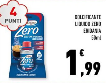 Conad DOLCIFICANTE LIQUIDO ZERO ERIDANIA 50ml offerta