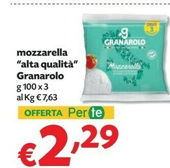 Pam Granarolo 3 Mozzarelle Con Latte Fresco Alta Qualità 300 G(ml) offerta