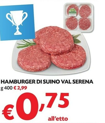 Pam Val Serena Hamburger Di Suino offerta
