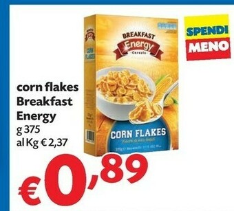 Pam Energy Corn Flakes Breakfast offerta