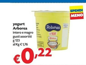 Pam Arborea Yogurt Magro Bianco offerta