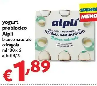 Alplì Yogurt Probiotico Bianco Naturale