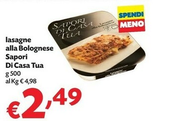 Pam Sapori di casa tua Lasagna Alla Bolognese offerta