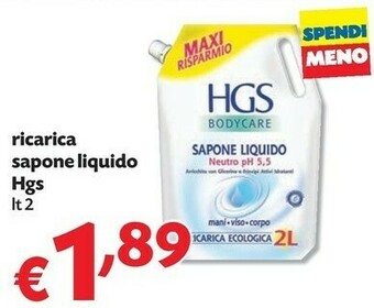 Pam Hgs Ricarica Sapone Liquido offerta