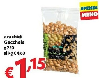 Pam Gecchele Arachidi Tostate E Salate 250 G(ml) offerta