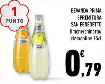 Conad BEVANDA PRIMA SPREMITURA SAN BENEDETTO limone/chinotto/ clementine 75cl offerta