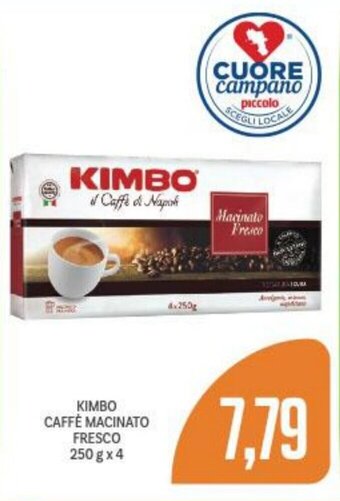 Supermercati Piccolo KIMBO CAFFÈ MACINATO FRESCO 250 g x 4 offerta