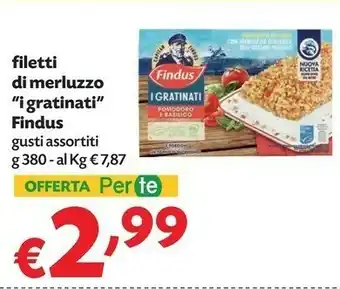 Pam Findus Filetti Di Merluzzo I Gratinati Pomodoro E Basilico offerta