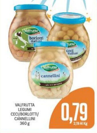 Supermercati Piccolo VALFRUTTA LEGUMI CECI/BORLOTTI/ CANNELLINI 360 g offerta