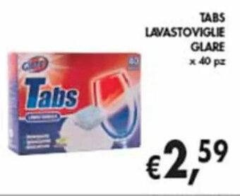 èccoMI TABS LAVASTOVIGLIE GLARE x 40 pz offerta