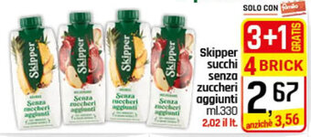 Skipper succhi senza zuccheri aggiunti ml 330