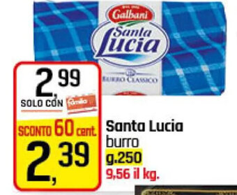 Santa Lucia burro g. 250