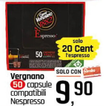 Vergnano 50 capsule compatibili Nespresso