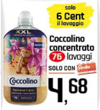 Famila Superstore Coccolino concentrato lavaggi offerta
