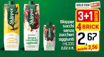 Skipper succhi senza zuccheri aggiunti ml.330