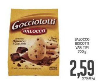 Supermercati Piccolo BALOCCO BISCOTTI VARI TIPI 700 g offerta