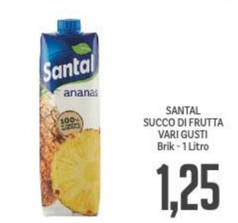 Supermercati Piccolo SANTAL SUCCO DI FRUTTA VARI GUSTI Brik - 1 Litro offerta