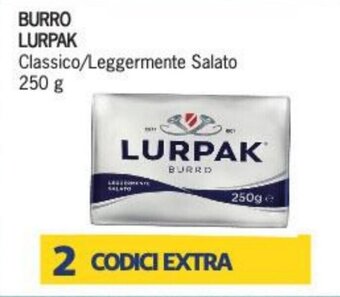 Supermercati Piccolo BURRO LURPAK Classico/Leggermente Salato 250 g offerta
