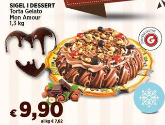 Coop SIGEL I DESSERT Torta Gelato Mon Amour 1,3 kg offerta