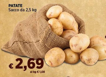 Coop PATATE Sacco da 2,5 kg offerta