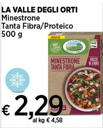 Coop LA VALLE DEGLI ORTI Minestrone Tanta Fibra/Proteico 500 g offerta
