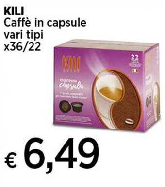 Coop KILI Caffè in capsule vari tipi x36/22 offerta