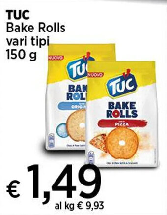 Coop TUC Bake Rolls vari tipi 150 g offerta