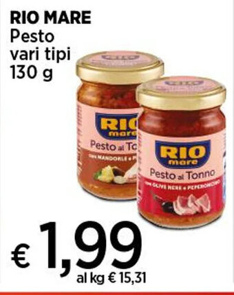 Coop RIO MARE Pesto vari tipi 130 g offerta