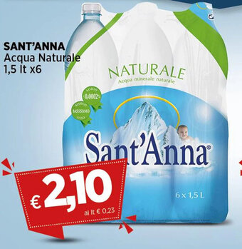 Coop SANT'ANNA Acqua Naturale 1,5 It x6 offerta