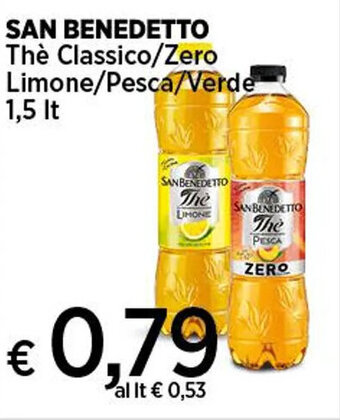 Coop SAN BENEDETTO The Classico/Zero Limone/Pesca/Verde 1,5 lt offerta