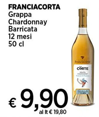 Coop FRANCIACORTA Grappa Chardonnay Barricata 12 mesi 50 cl offerta