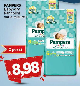 Coop PAMPERS Baby-dry Pannolini varie misure offerta