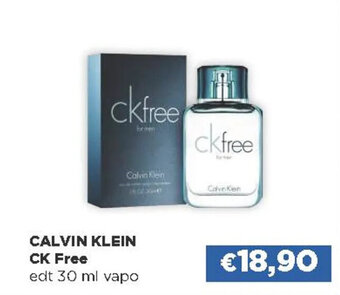 Acqua & Sapone CALVIN KLEIN CK Free edt 30 ml vapo offerta