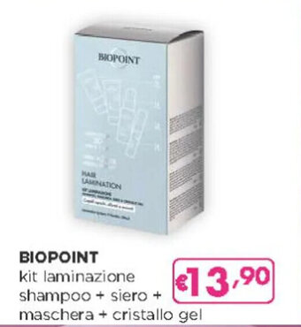 Acqua & Sapone BIOPOINT kit laminazione shampoo + siero + maschera + cristallo gel offerta