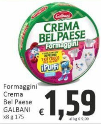 Paghi Poco Formaggini Crema Bel Paese GALBANI x8 g 175 offerta