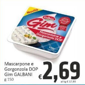 Paghi Poco Mascarpone e Gorgonzola DOP Gim GALBANI g 150 offerta