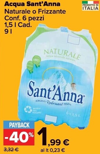 Carrefour Market Sant'anna acqua offerta