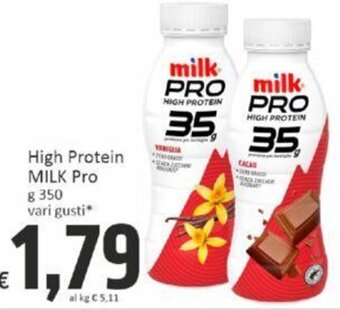 Paghi Poco High Protein MILK Pro g 350 vari gusti offerta