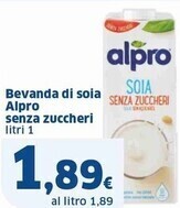 Alpro bevanda di soia senza zuccheri