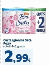Sigma Foxy carta igienica seta offerta