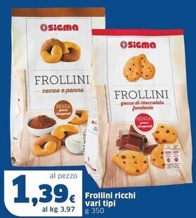 Sigma Sigma frollini ricchi offerta