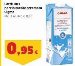 Sigma Sigma latte uht parzialmente scremato offerta