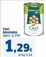 Sigma Montello ceci offerta