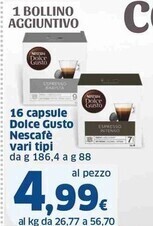Sigma Nescafé 16 capsule dolce gusto offerta