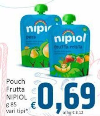 Paghi Poco Pouch Frutta NIPIOL g 85 vari tipi offerta