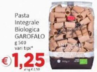 Paghi Poco Pasta Integrale Biologica GAROFALO g 500 vari tipi offerta