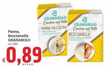 Paghi Poco Panna, Besciamella GRANAROLO ml 200 offerta