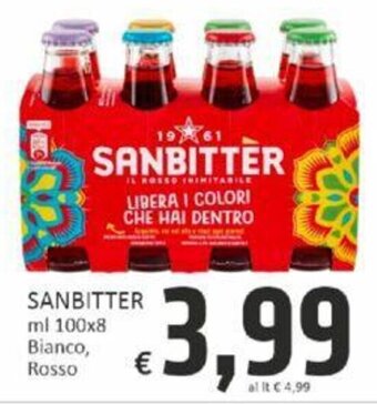 SANBITTER ml 100x8 Bianco, Rosso