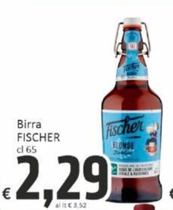 Paghi Poco Birra FISCHER cl 65 offerta